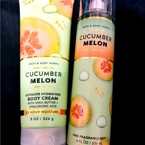 NEW💕BATH AND BODY WORKS CUCUMBER MELON BODY SPAY AND BODY CREAM❣️